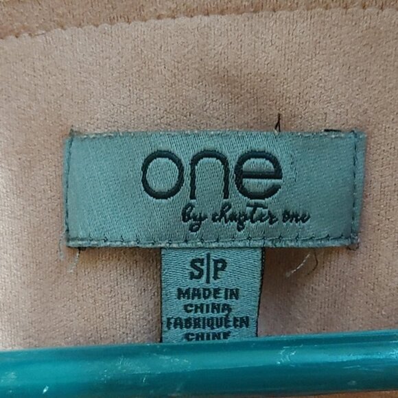 One by Chapter One drape cropped  front jacket cardigan long sleeve dark Pink - Picture 7 of 8